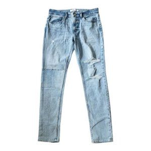 Men's Hudson Distressed Denim Jeans Five/5 Pocket, Straight Fit - Size 32